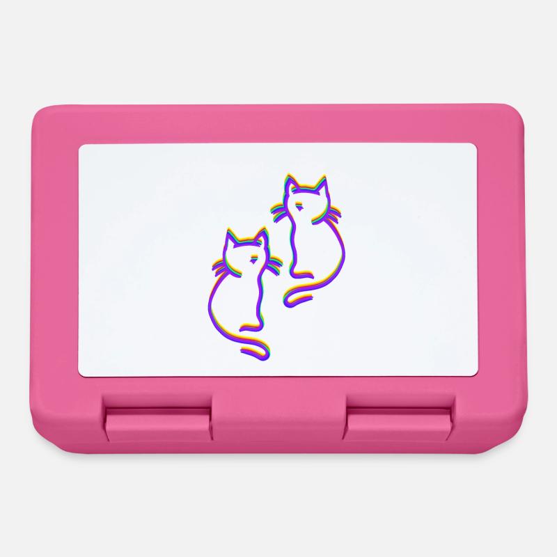 Regenbogen Katzen LGBT - Brotdose - Pink