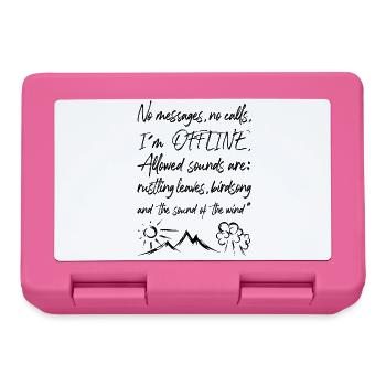 Offline Nature Graffiti Time Out Forest Tree Mountain Logo - Lunchbox - pink - Front