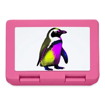 Pingouin - Boîte à goûter - rose - Devant