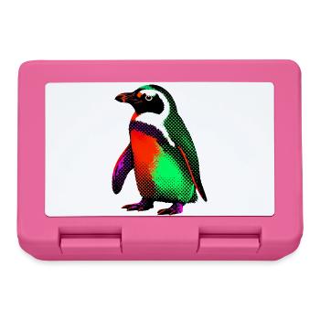 Pingouin - Boîte à goûter - rose - Devant