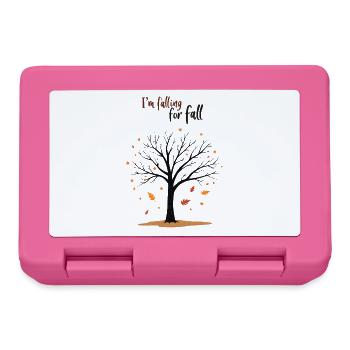 Arbre chauve « Automne en amour » Humour - Boîte à goûter - rose - Devant