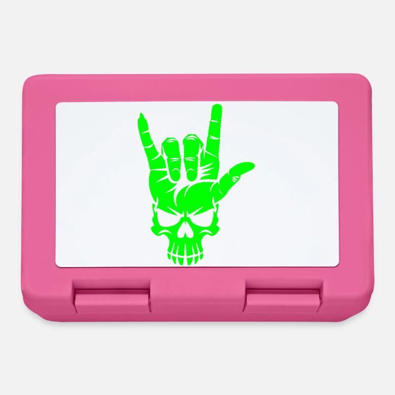 Rock n Roll Crâne Main - Boîte à goûter - rose