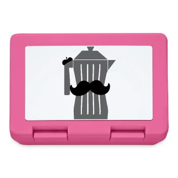Moustache Espresso Black Coffee - Lunchbox - pink - Front
