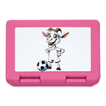 Goats Football / Footballer Goat - Lunchbox - pink - Front