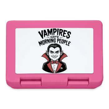 Vampire hassen Morgenmenschen - Brotdose - Pink - Vorne