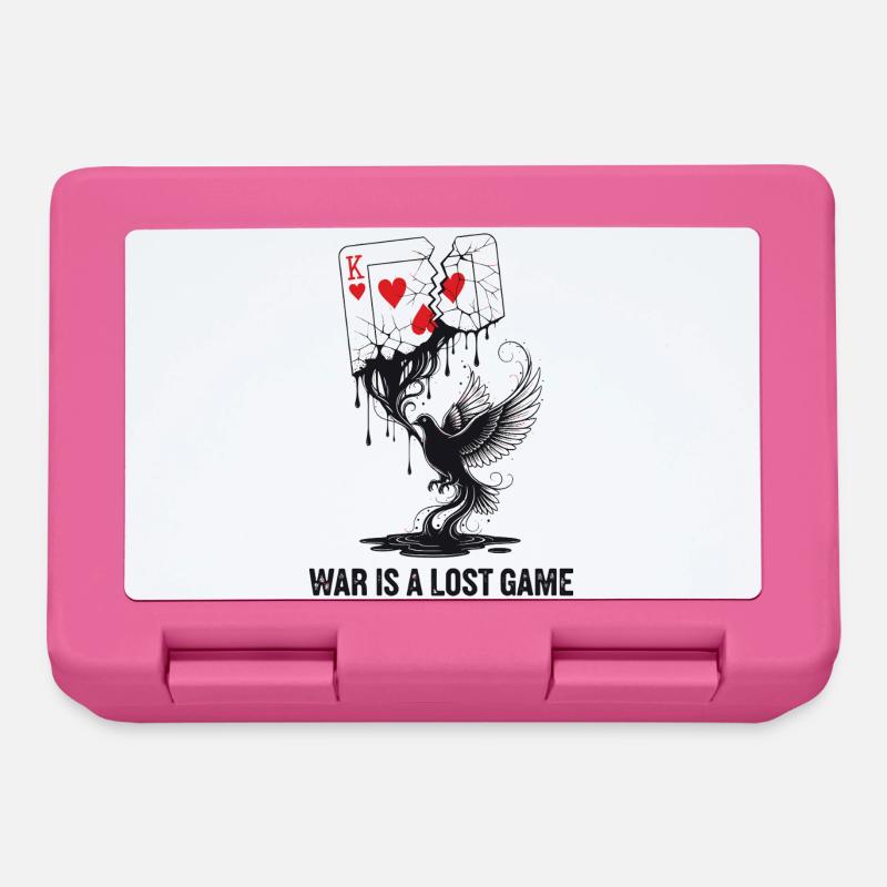 Krieg ist ein verlorenes Spiel Anti-Kriegs-Statement - Brotdose - Pink