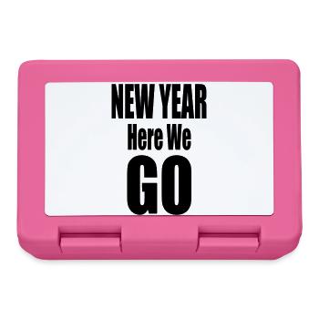 New Year Here We Go Bold Typography Design - Brotdose - Pink - Vorne