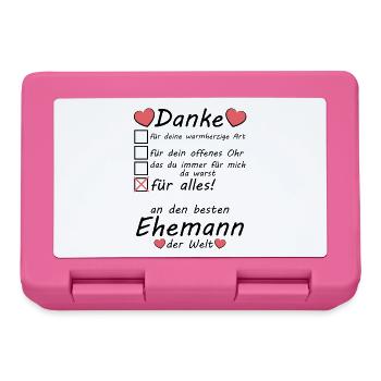 Best Gay Gay Husband in the World Say Thank You - Lunchbox - pink - Front
