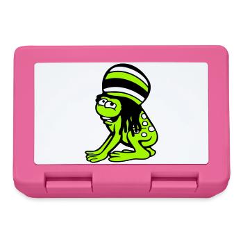Frog Reggae Music Rasta Hair Hat Jamaica Fun - Lunchbox - pink - Front