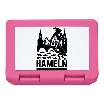 Hameln Stadt Rattenfänger Silhouette - Brotdose - Pink - Vorne