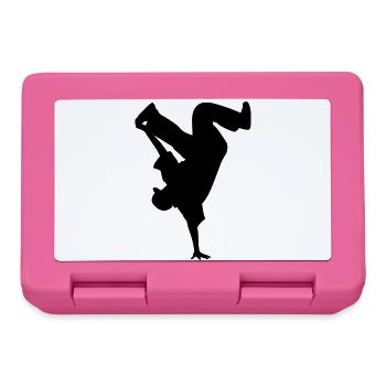 B-Boy Silhouette – Breakdance Power Move Handstand - Lunchbox - pink - Front