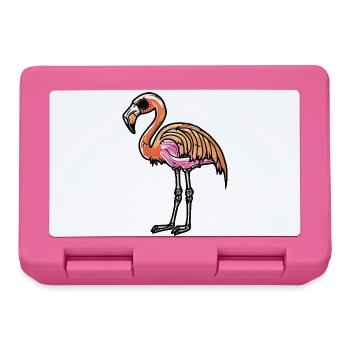 Flamant rose zombie d'Halloween - Boîte à goûter - rose - Devant