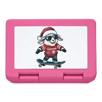 Mouton Noël Drôle - Boîte à goûter - rose - Devant