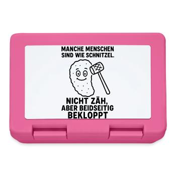 bekloppte menschen schnitzel - Brotdose - Pink - Vorne