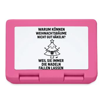 weihnachtsbaum häkeln witz nadeln fallen lassen - Brotdose - Pink - Vorne