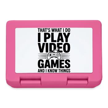 C’est ce que je fais, je joue aux jeux vidéo - Boîte à goûter - rose - Devant