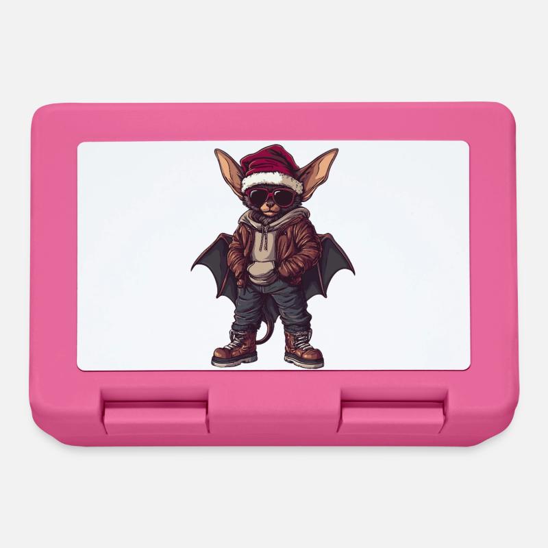 Chauve-souris Noël Hiver - Boîte à goûter - rose