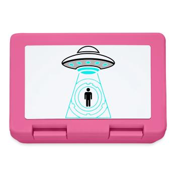 UFO Abduction Beam Me Up Vector - Lunchbox - pink - Front