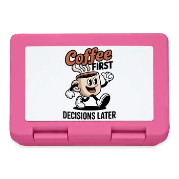 Tasse caricature de héros du café - Boîte à goûter - rose - Devant