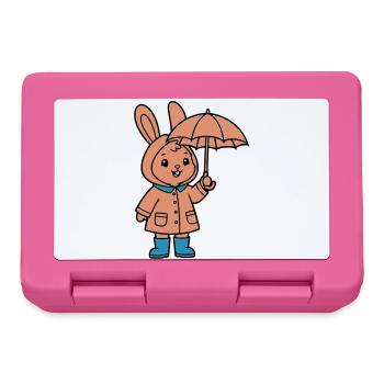 Petit parapluie de lapin mignon - Boîte à goûter - rose - Devant