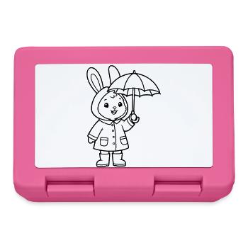 Petit Imperméable Vecteur Parapluie - Boîte à goûter - rose - Devant