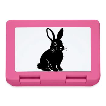 Silhouette de lapin, Vecteur noir - Boîte à goûter - rose - Devant