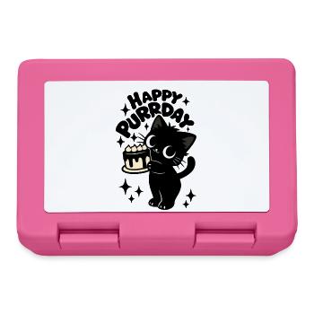 Kitchen Theft Cat | Cute Birthday Cats Motif - Lunchbox - pink - Front