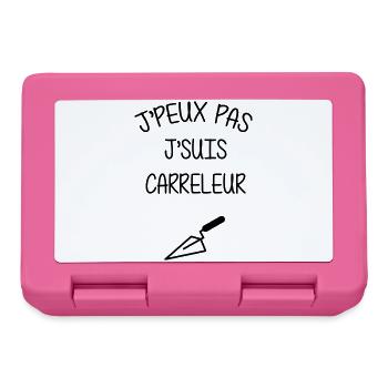 I can't I'm a tiler – humour profession - Lunchbox - pink - Front