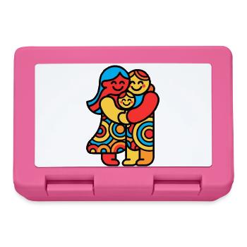 Colorful Family Pop Art Plush Toy - Lunchbox - pink - Front