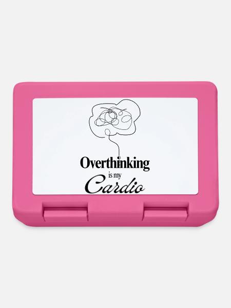 Overthinking is my Cardio Mental Health Humor Tee - Lunchbox - pink