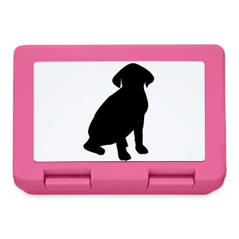 Hund Silhouette - Brotdose - Pink - Vorne