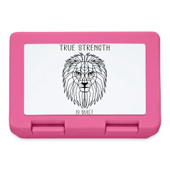 true strength is quiet - Lunchbox - pink - Front