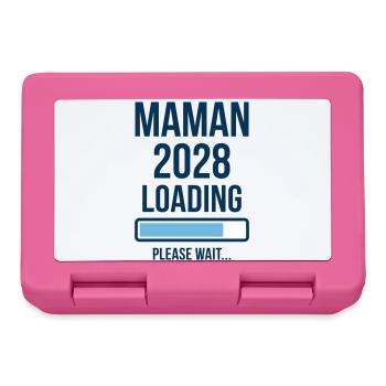 Annonce Grossesse Maman 2028 Loading - Boîte à goûter - rose - Devant