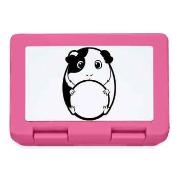 Dickes Meerschweinchen Comic - Brotdose - Pink - Vorne