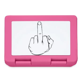 Middle finger statement - Lunchbox - pink - Front