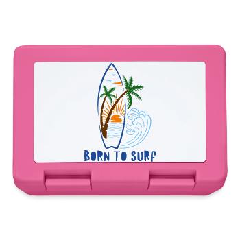 Born to surf – Palm Sunset - Lunchbox - pink - Front