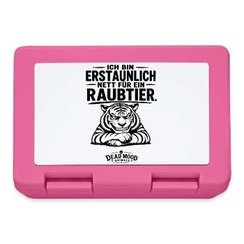 Lustiges Tiger Shirt | Schwarzer Humor & Sarkasmus - Brotdose - Pink - Vorne