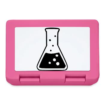 Chemie_Symbol_schwarzweiss_Wissenschaft_science - Lunchbox - pink - Front