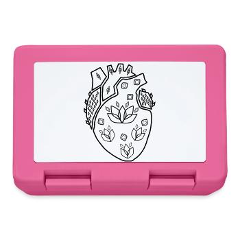 shape of my heart - black - Lunchbox - pink - Front