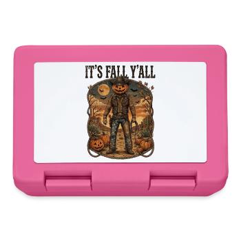 It’s Fall Y’all Pumpkin Cowboy Western Design - Lunchbox - pink - Front