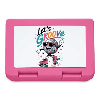 Let's Groove Disco on Roller Skates Retro - Lunchbox - pink - Front