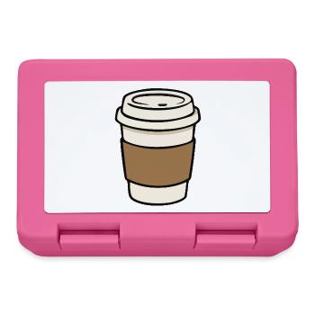 Leeres Takeaway-Kaffeetassen-Aufkleberdesign - Brotdose - Pink - Vorne