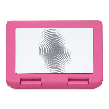 Gray Circle Spiral Zen Pattern - Lunchbox - pink - Front