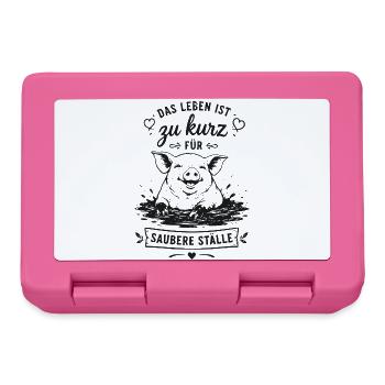 Zu kurz fürs saubere Ställe - Brotdose - Pink - Vorne