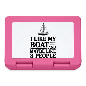 I Like My Boat And Maybe Like 3 People - Lunchbox - pink - Front