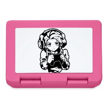 Gaming Boy Sketch - Lunchbox - pink - Front
