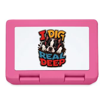 Boston Terrier - Brotdose - Pink - Vorne