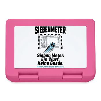 Siebenmeter Shirt – Ein Wurf. Keine Gnade. - Brotdose - Pink - Vorne