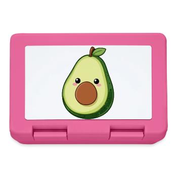 Lustige Kawaii Avocado Geschenk Veganer Vegetarier - Brotdose - Pink - Vorne