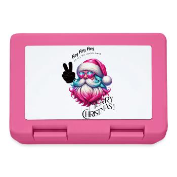 Weihnachtsmann - Fröhliche Weihnachten - Design3 - Brotdose - Pink - Vorne